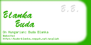 blanka buda business card